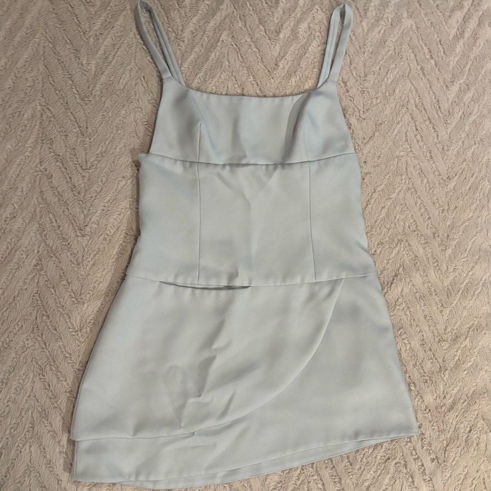 Sandy Liang Messenger Dress Light Blue 4 - Picture 2 of 4